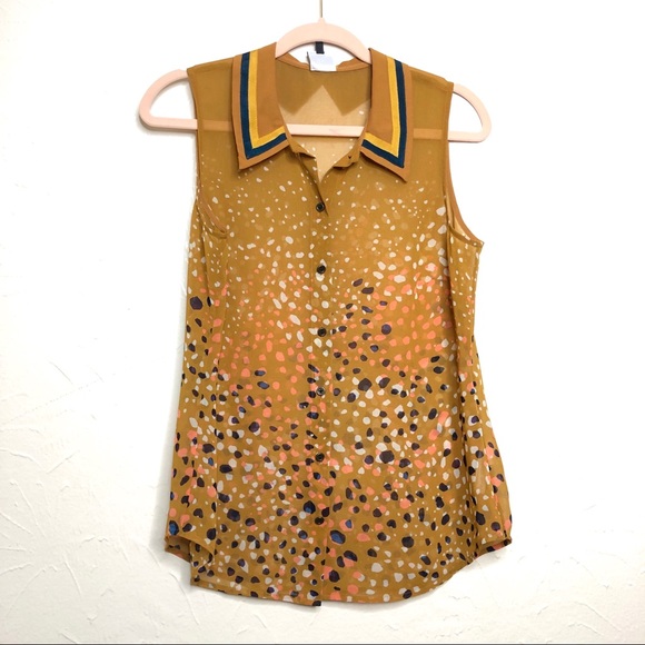 CAbi Tops - Cabi Cheers Blouse, button down tank top-EUC